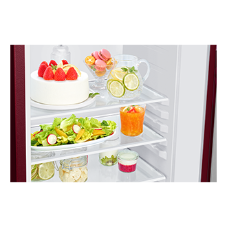 RR23H2H35HT, Single Door Refrigerator with Horizontal Curve Design 215 L Hydrangea Plum