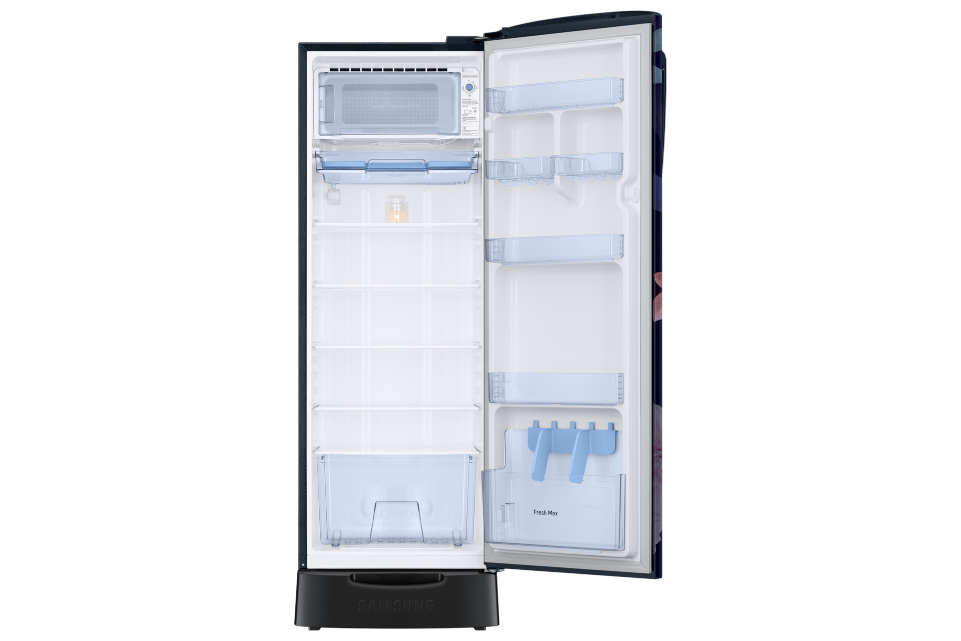 RR26H3832BB, Single Door Refrigerator with Stylish Grandé Design 246 L Begonia Blue