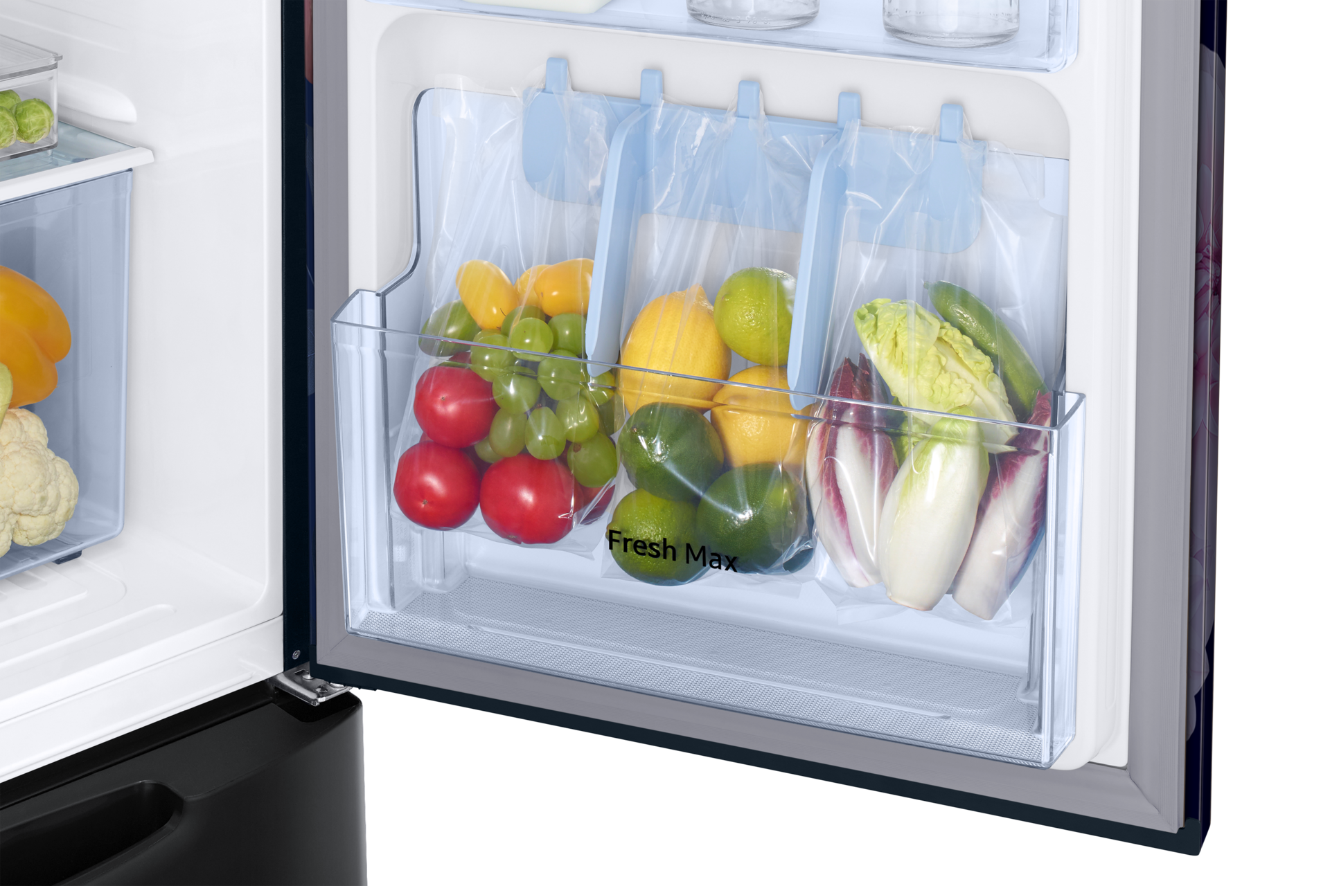 RR26H3832BB, Single Door Refrigerator with Stylish Grandé Design 246 L Begonia Blue