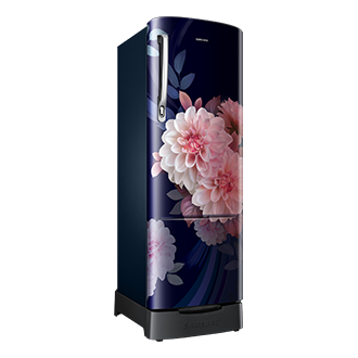 RR26H3832BB, Single Door Refrigerator with Stylish Grandé Design 246 L Begonia Blue