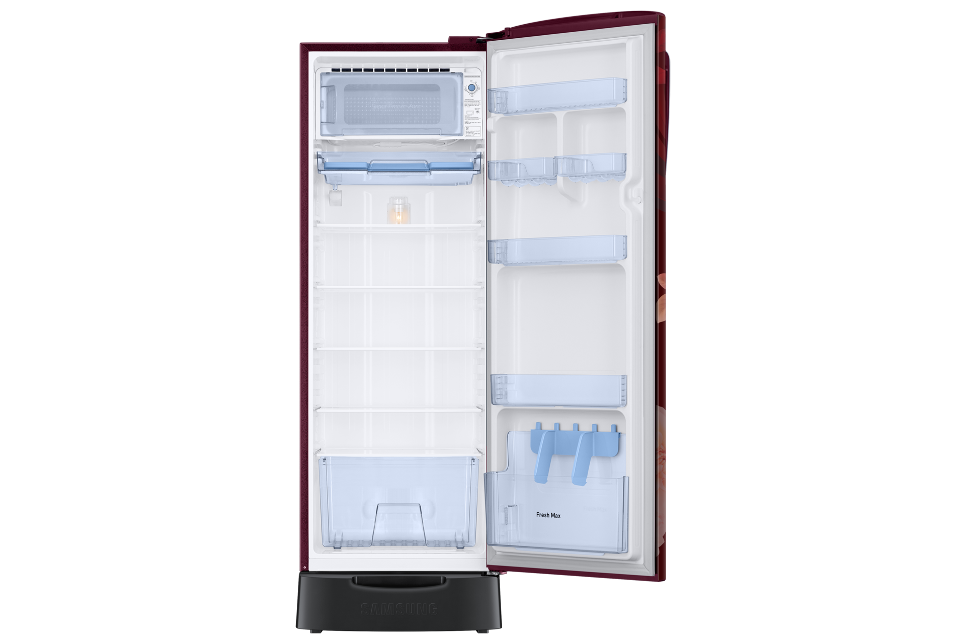 RR26H3832BR, Single Door Refrigerator with Stylish Grandé Design 246 L Begonia Red