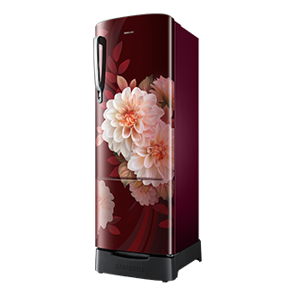 RR26H3832BR, Single Door Refrigerator with Stylish Grandé Design 246 L Begonia Red
