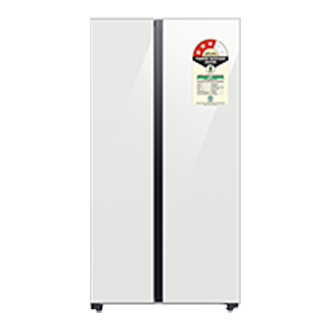 653 L Bespoke Convertible 5in1 Side by Side Refrigerator RS76CB81A312 Clean White