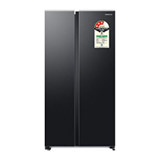 653 L Convertible 5in1 Side by Side Refrigerator RS76CG8103B1 Black Matt
