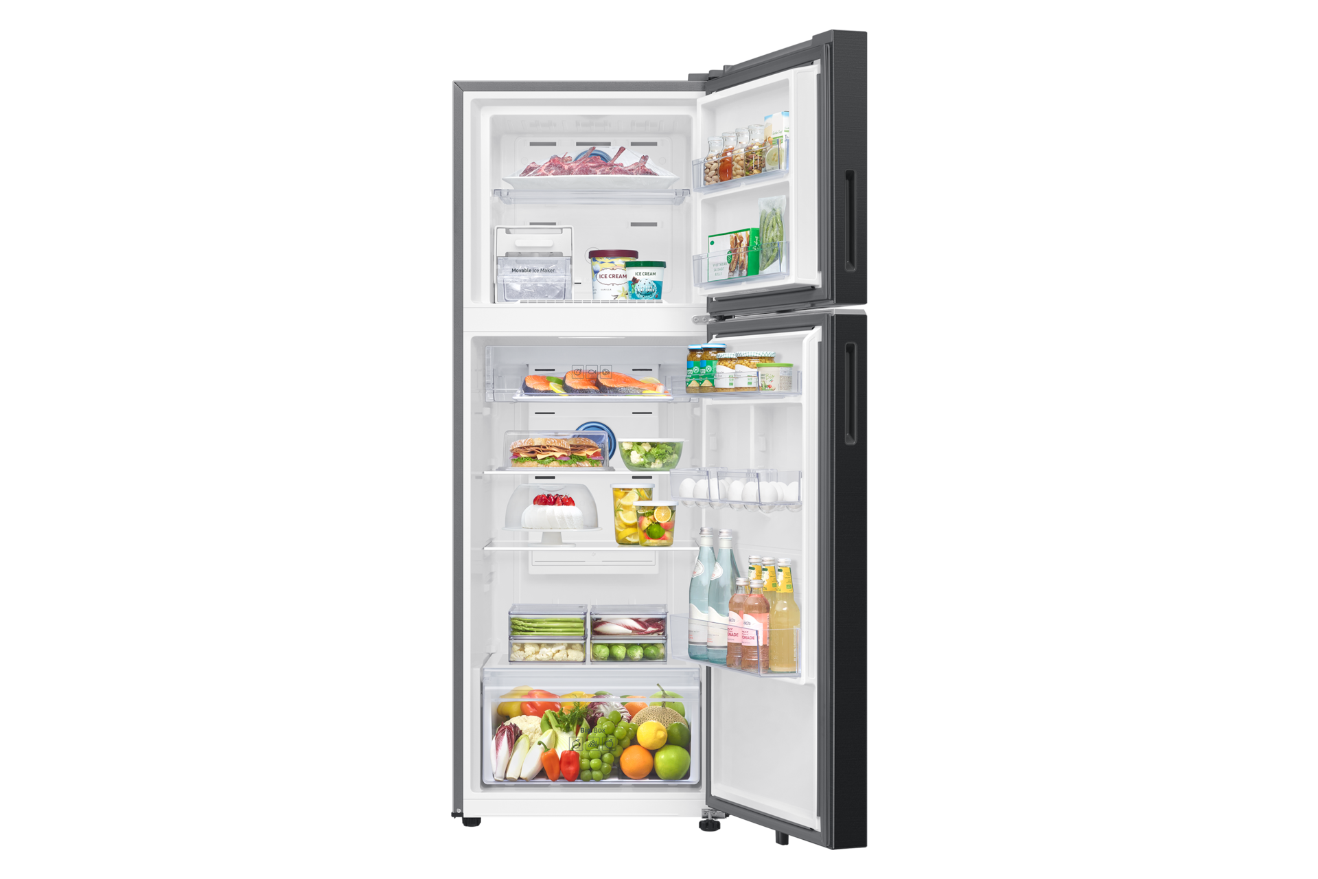 330 L Bespoke AI Double Door Refrigerator RT34HG5A42BX Elegant Inox