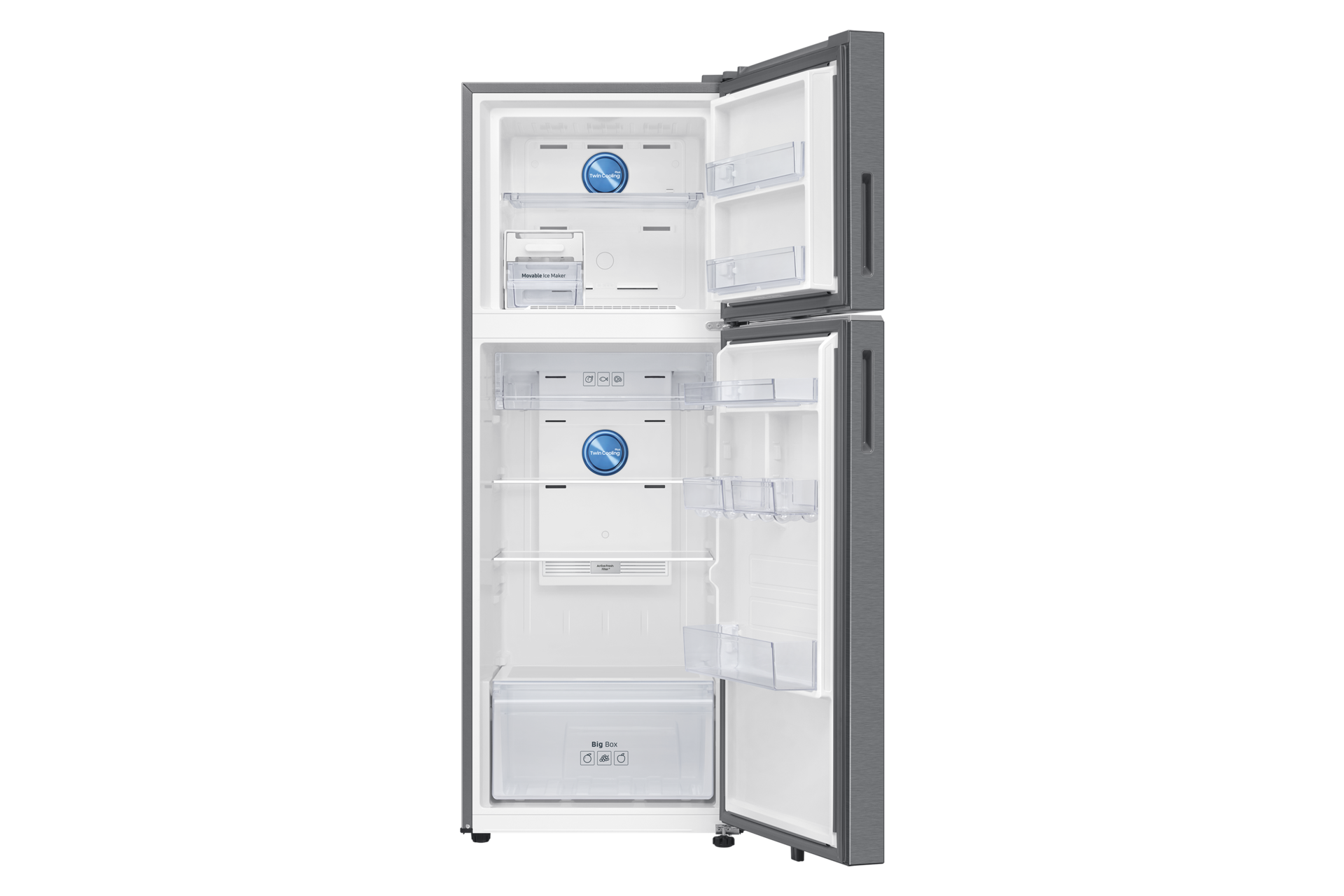 RT34HG5A42SL, Double Door Refrigerator with Bespoke AI 330 L Front-Open Stainless Steel 