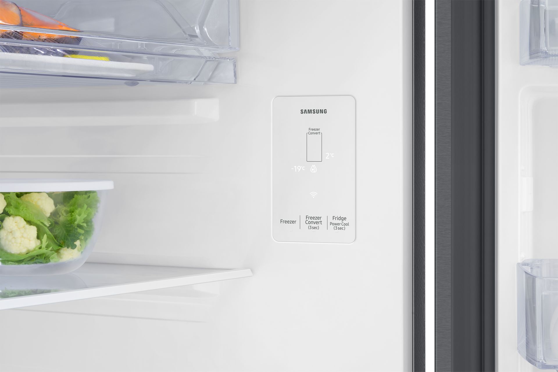 RT34HG5A42SL, Double Door Refrigerator with Bespoke AI 330 L Detail-Display Stainless Steel 