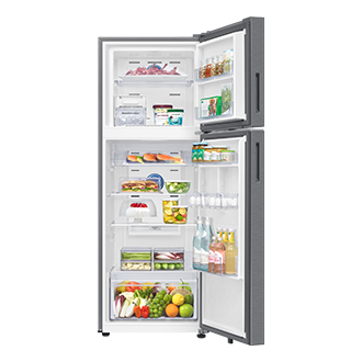 RT34HG5A42SL, Double Door Refrigerator with Bespoke AI 330 L Front-Open-With-Food Stainless Steel 