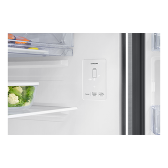 350 L Bespoke AI Double Door Refrigerator RT38HG5A42S8 Detail-Display Silver 