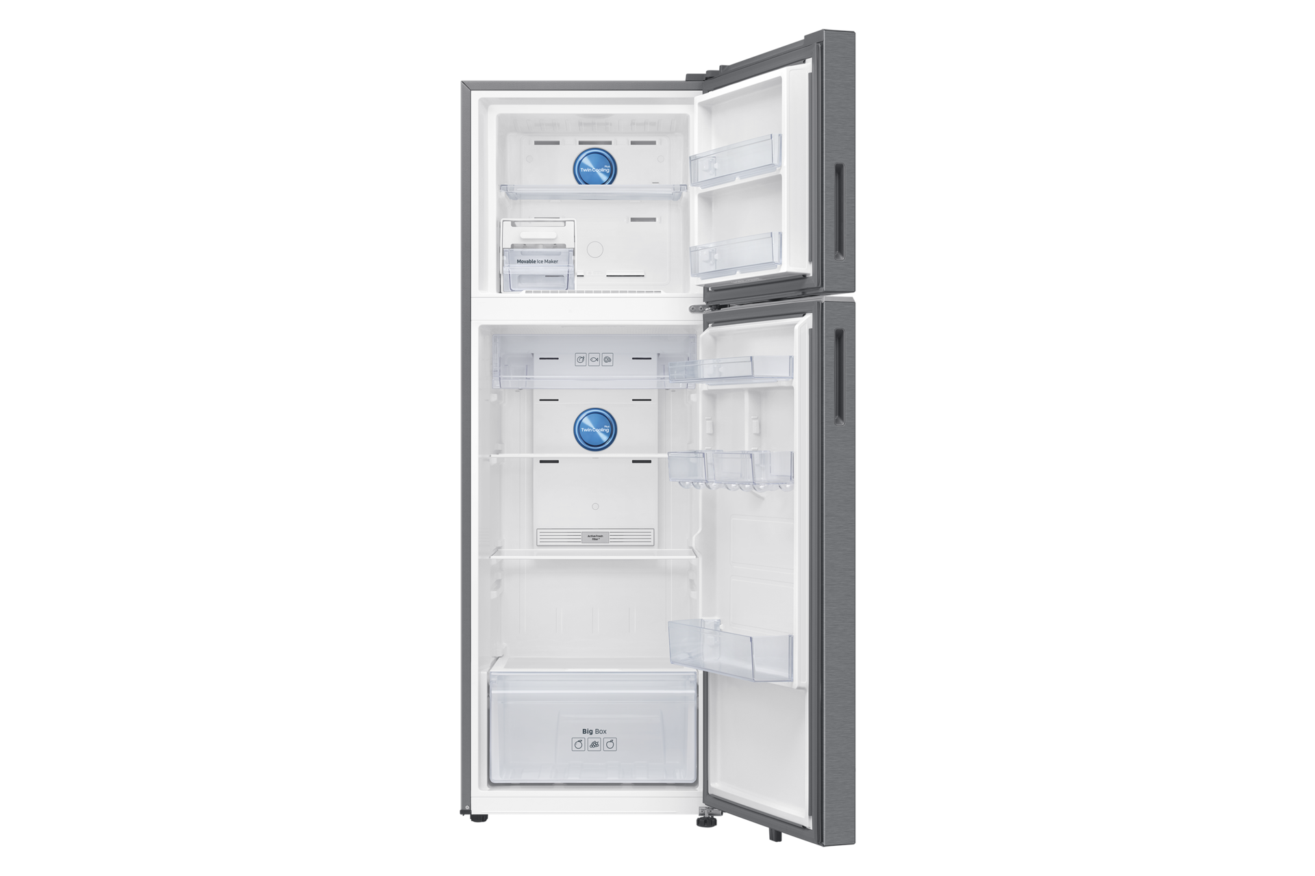 RT38HG5A42 Top Mount Freezer with  Twin Cooling Plus Front-Open Stainless Steel 
