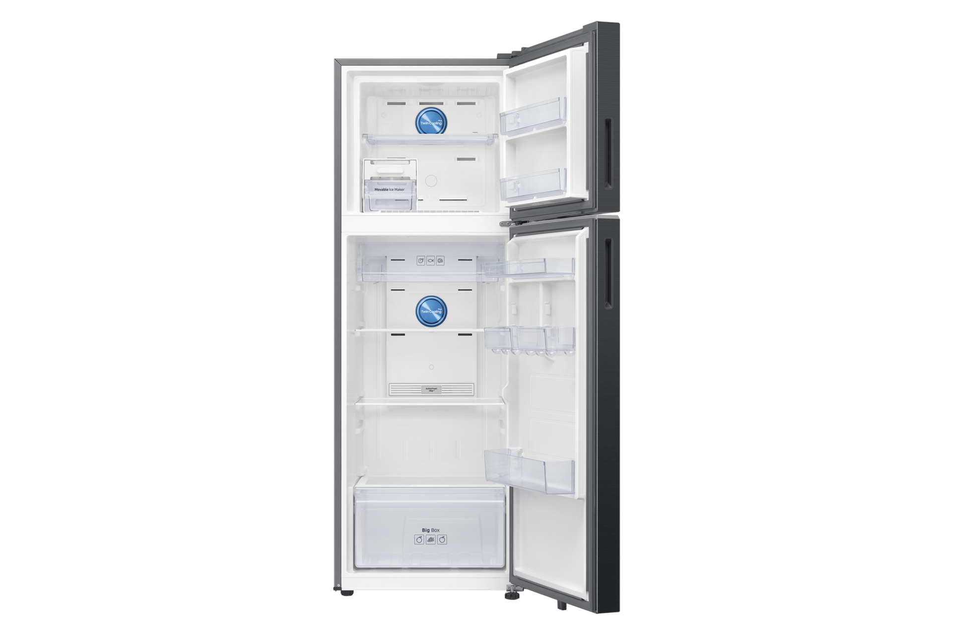 RT38HG5A43 RT6300DH Top Mount Freezer with  Twin Cooling Plus Front-Open Black Doi 
