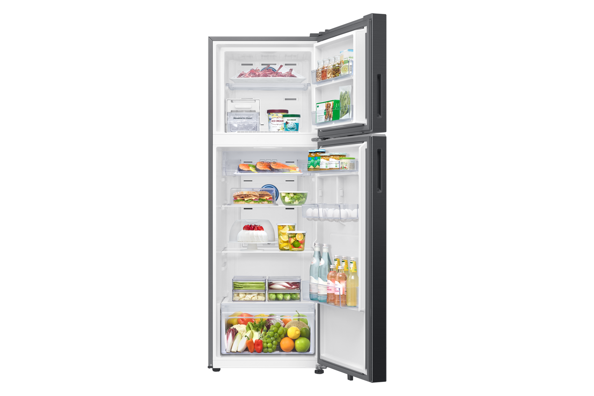 RT38HG5A43 RT6300DH Top Mount Freezer with  Twin Cooling Plus Front-Open-With-Food Black Doi 