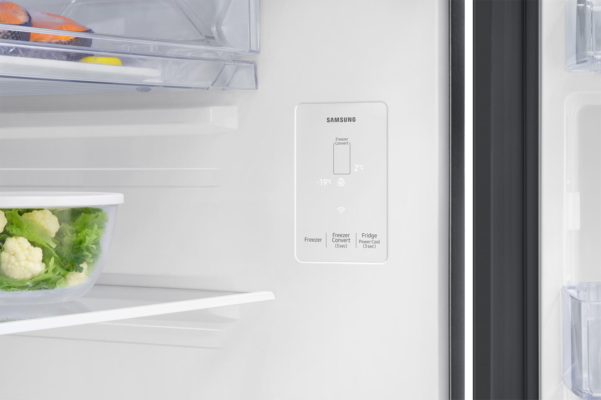 RT38HG5A43 RT6300DH Top Mount Freezer with  Twin Cooling Plus Detail-Display Black Doi 