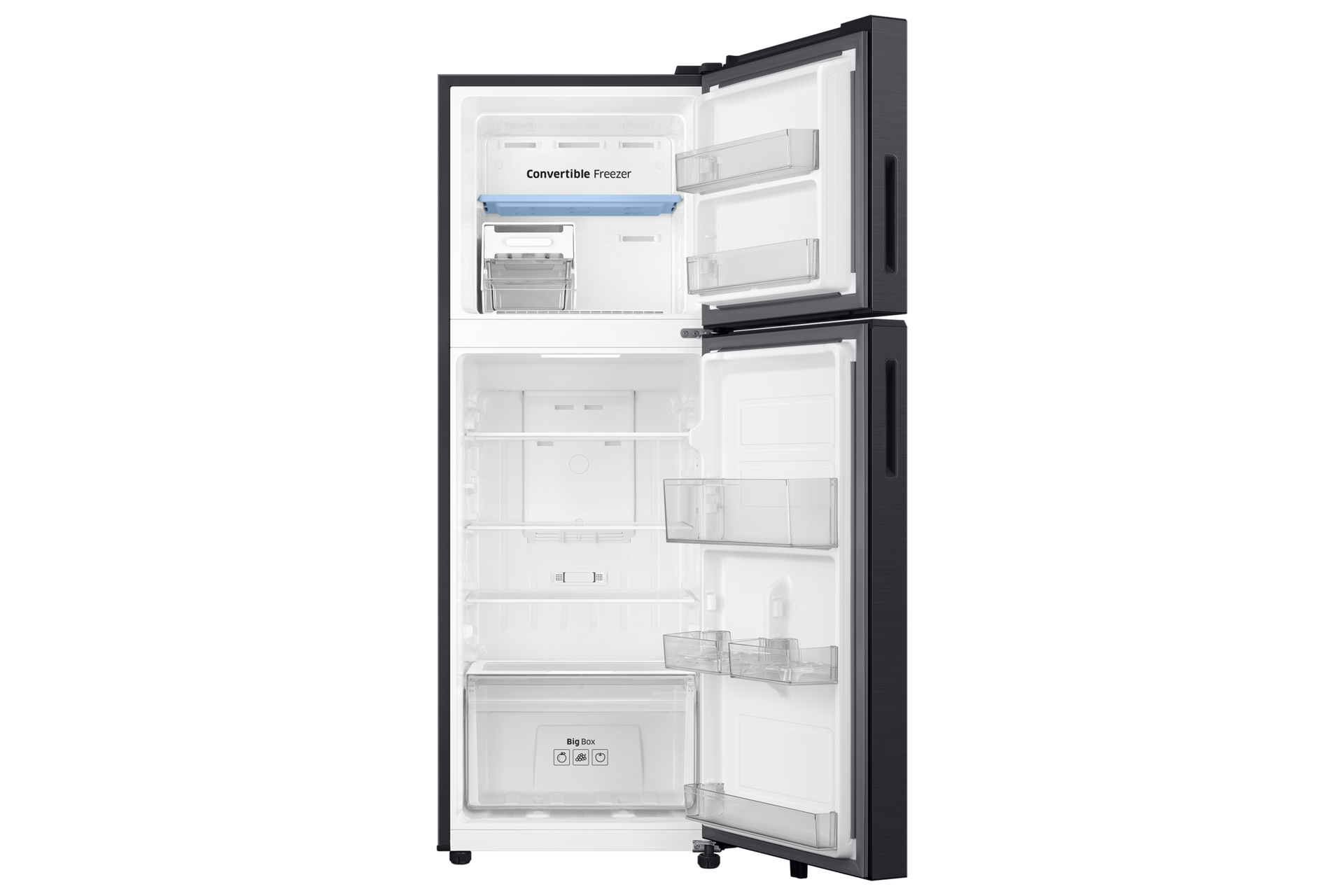236 L Convertible Double Door Refrigerator RT40H28U2F Front-Open Black 