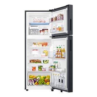 236 L Convertible Double Door Refrigerator RT40H28U2F Front-Open-With-Food1 Black 