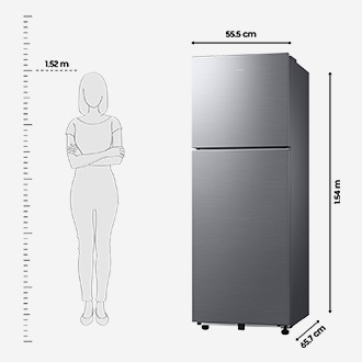 236 L Convertible Double Door Refrigerator RT40H28U2F Black DOI
