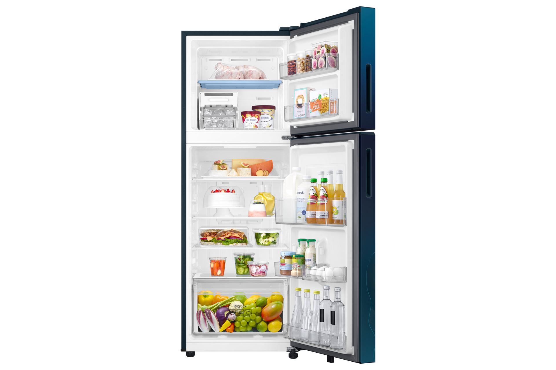 RT40H28U2PB, Double Door Refrigerator with Convertible 236 L Paradise Bloom Blue