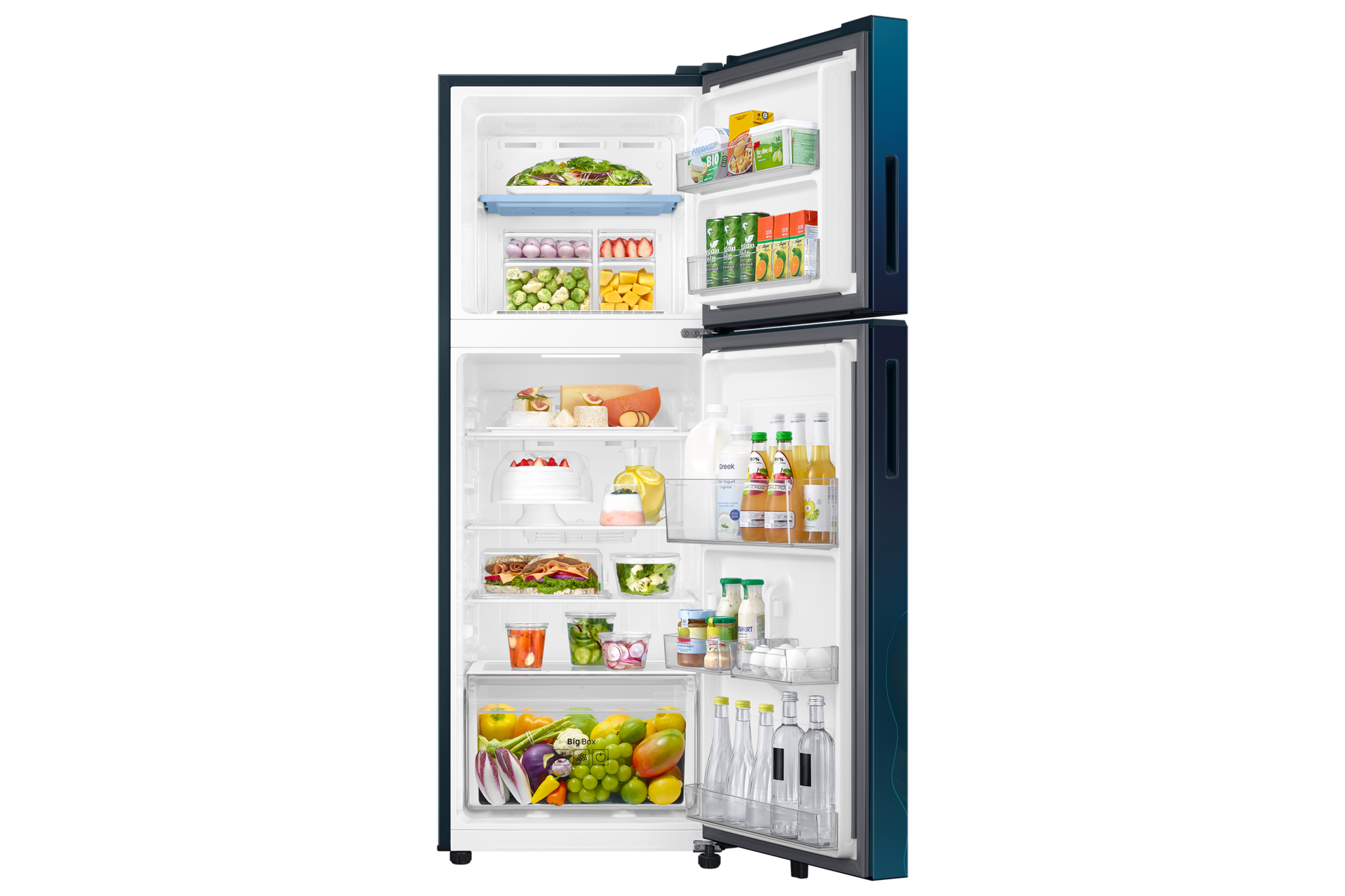 RT40H28U2PB, Double Door Refrigerator with Convertible 236 L Paradise Bloom Blue