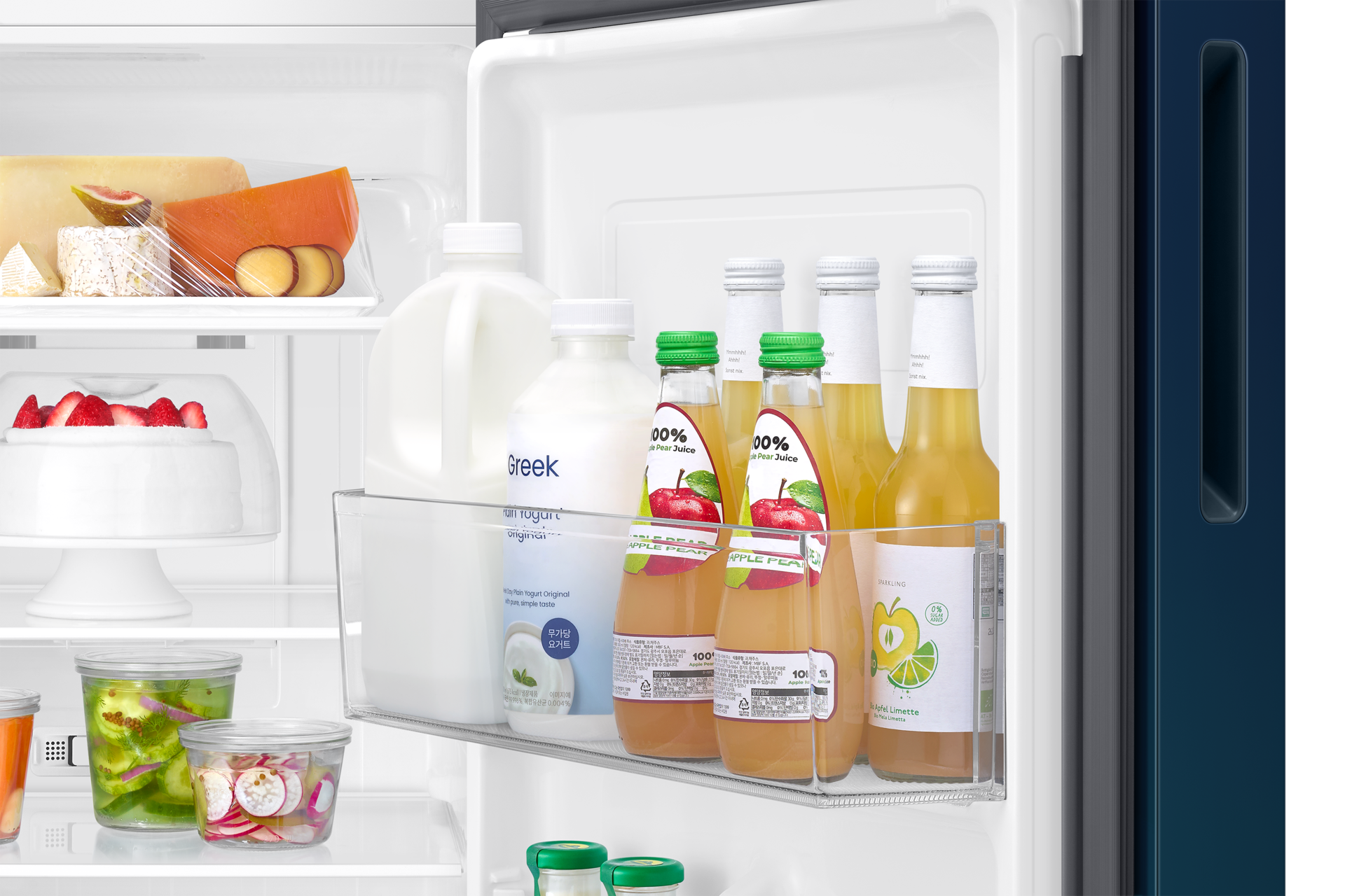 RT40H28U2PB, Double Door Refrigerator with Convertible 236 L Paradise Bloom Blue