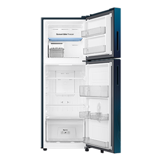 RT40H28U2PB, Double Door Refrigerator with Convertible 236 L Paradise Bloom Blue