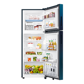 RT40H28U2PB, Double Door Refrigerator with Convertible 236 L Paradise Bloom Blue