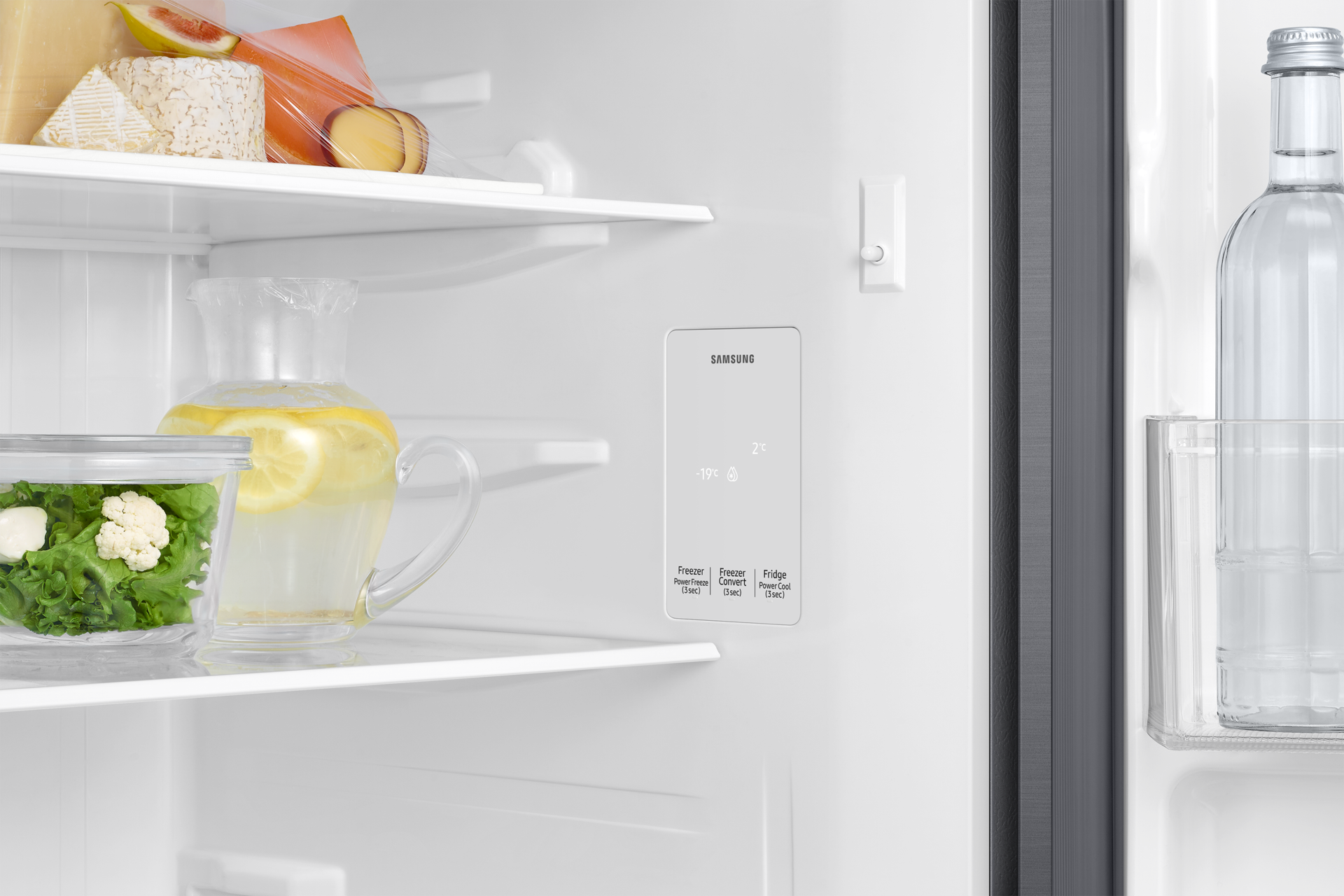 RT40H28U3 op Mounted Freezer Refrigerator 2-in-1 smart conversion 265L Detail-Display Silver 
