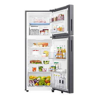 RT40H28U3 op Mounted Freezer Refrigerator 2-in-1 smart conversion 265L Front-Open-With-Food1 Silver 