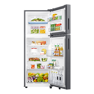 RT40H28U3 op Mounted Freezer Refrigerator 2-in-1 smart conversion 265L Front-Open-With-Food2 Silver 