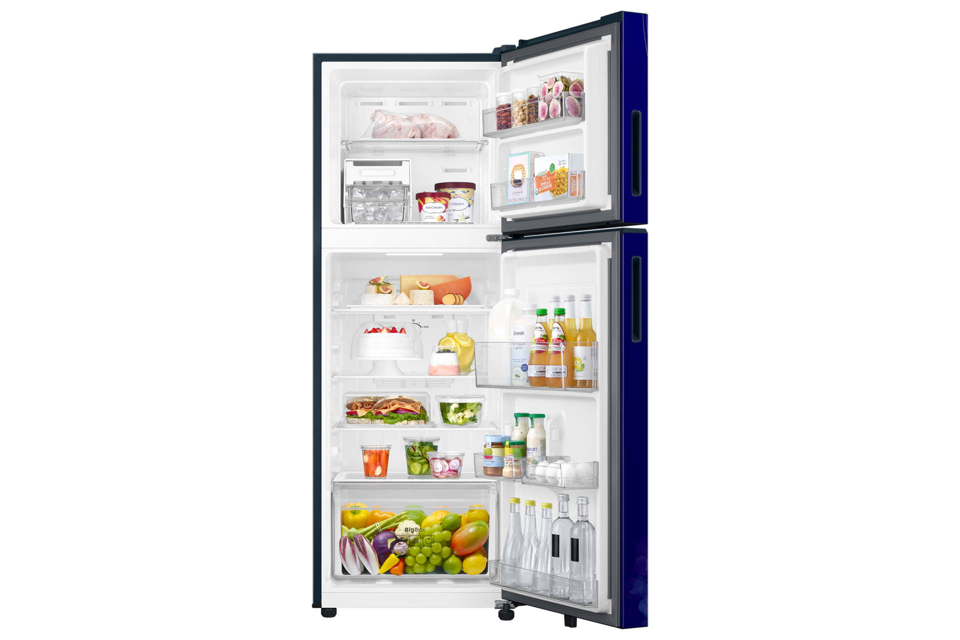 RT40H28W2 Top Mounted Freezer Refigerator All-Around Cooling 236L Front-Open-With-Food1 Blue 