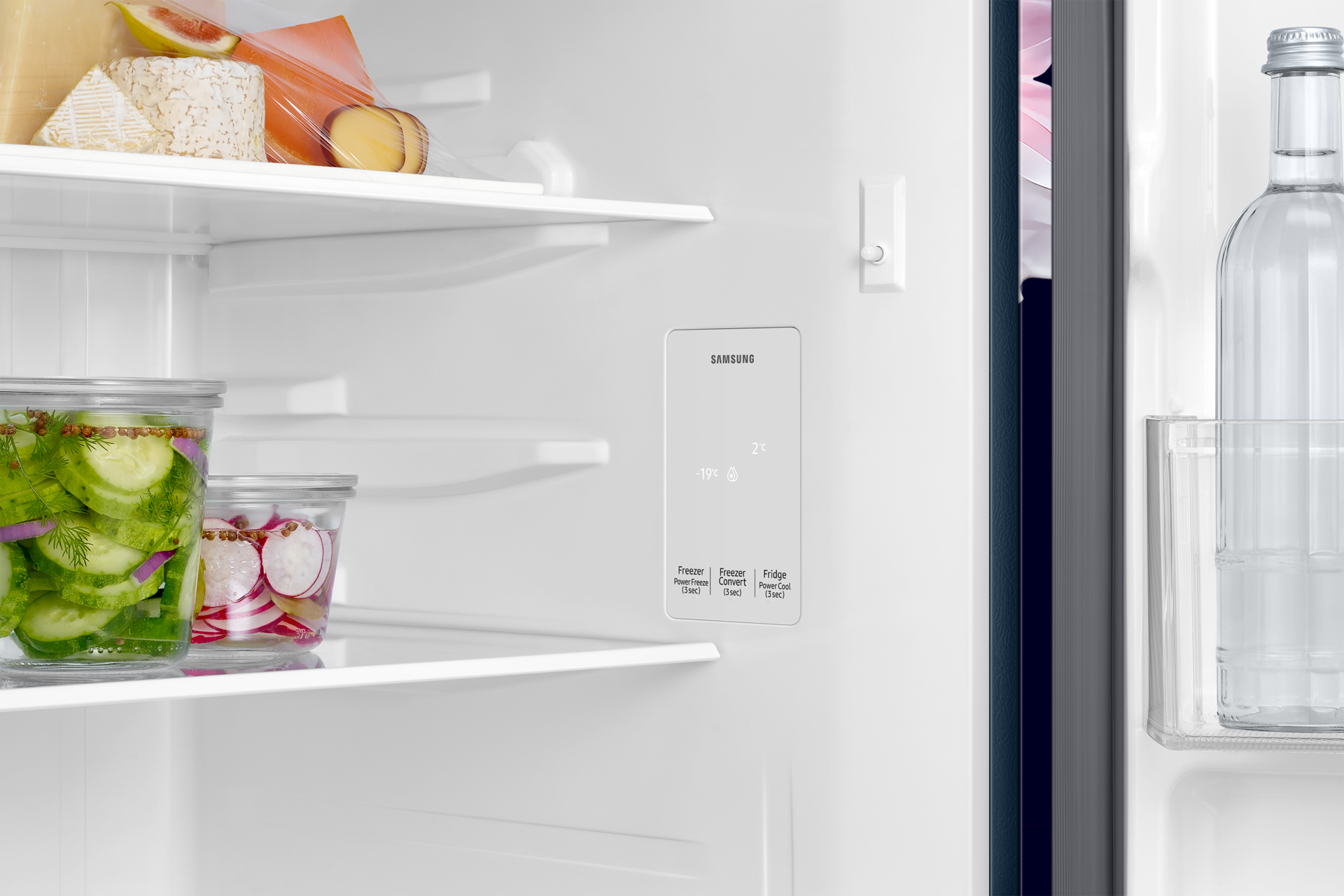 RT40H30U2 Top Mounted Freezer Refigerator 2-in-1 smart conversion 256L Detail-Display Blue 