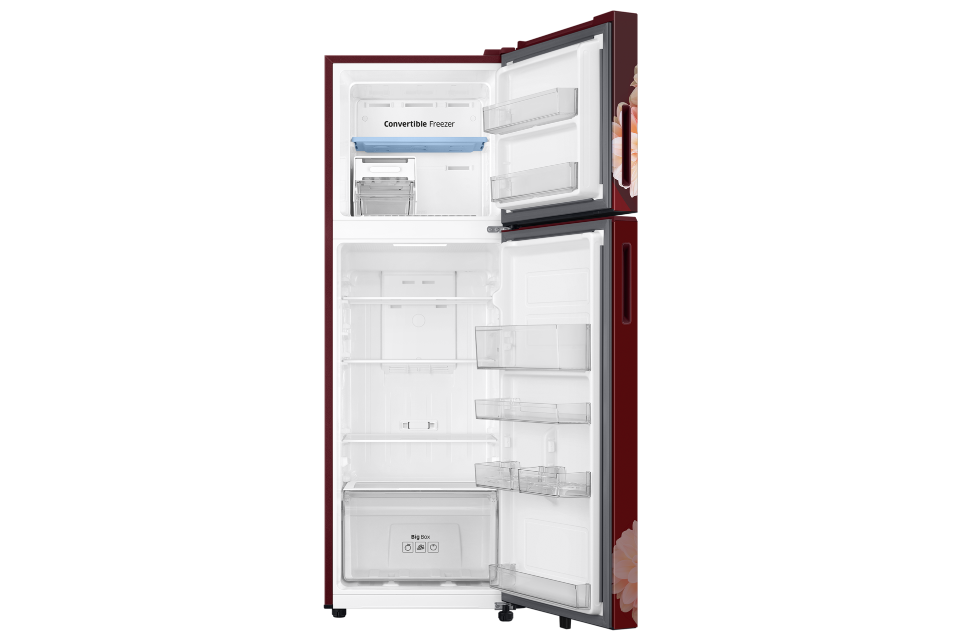 RT40H30U2 Top Mounted Freezer Refigerator 2-in-1 smart conversion 256L Front-Open Red 