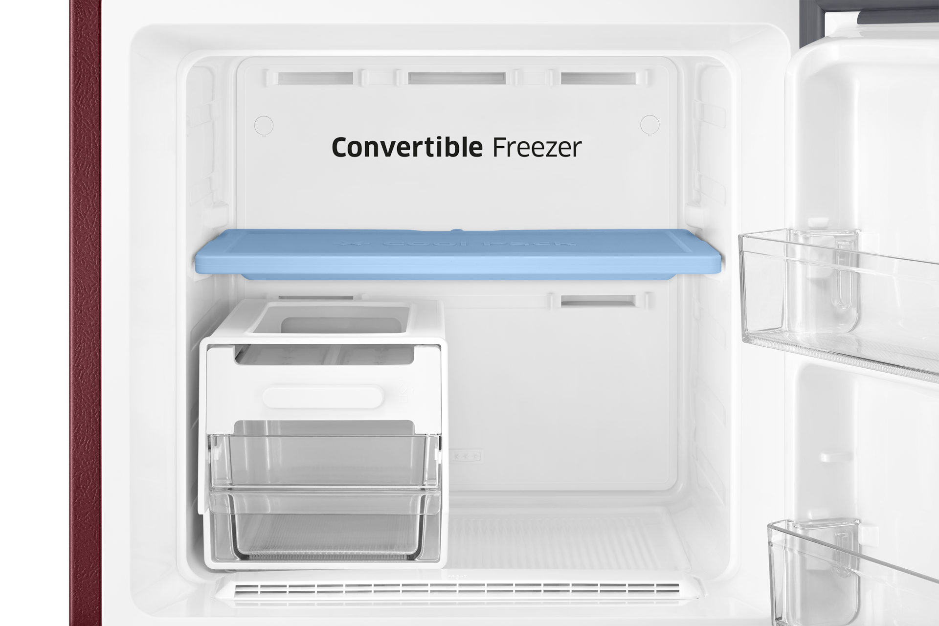 RT40H30U2 Top Mounted Freezer Refigerator 2-in-1 smart conversion 256L Detail Red 