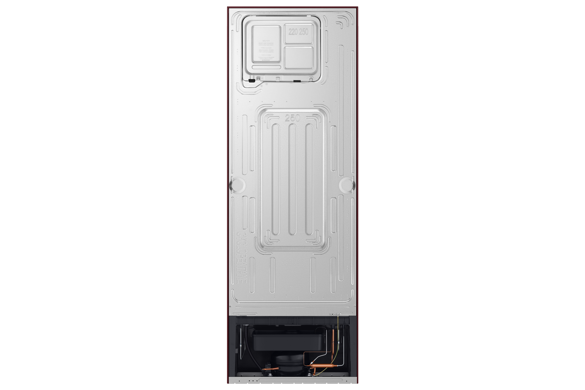 RT40H30U2 Top Mounted Freezer Refigerator 2-in-1 smart conversion 256L Back Red 
