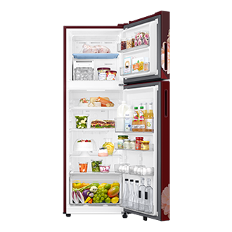 RT40H30U2 Top Mounted Freezer Refigerator 2-in-1 smart conversion 256L Front-Open-With-Food1 Red 