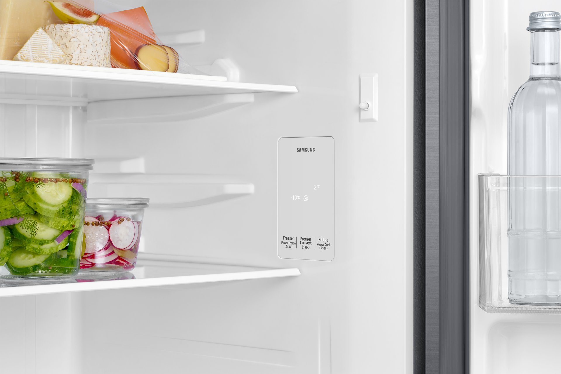 RT40H30U2 Top Mounted Freezer Refigerator 2-in-1 smart conversion 256L Detail-Display Silver 