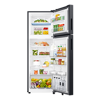 RT40H30U3 Top Mounted Freezer Refrigerator 2-in-1 smart conversion 265L Front-Open-With-Food2 Black 