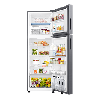 RT40H30U3 Top Mounted Freezer Refrigerator 2-in-1 smart conversion 265L Front-Open-With-Food1 Silver 