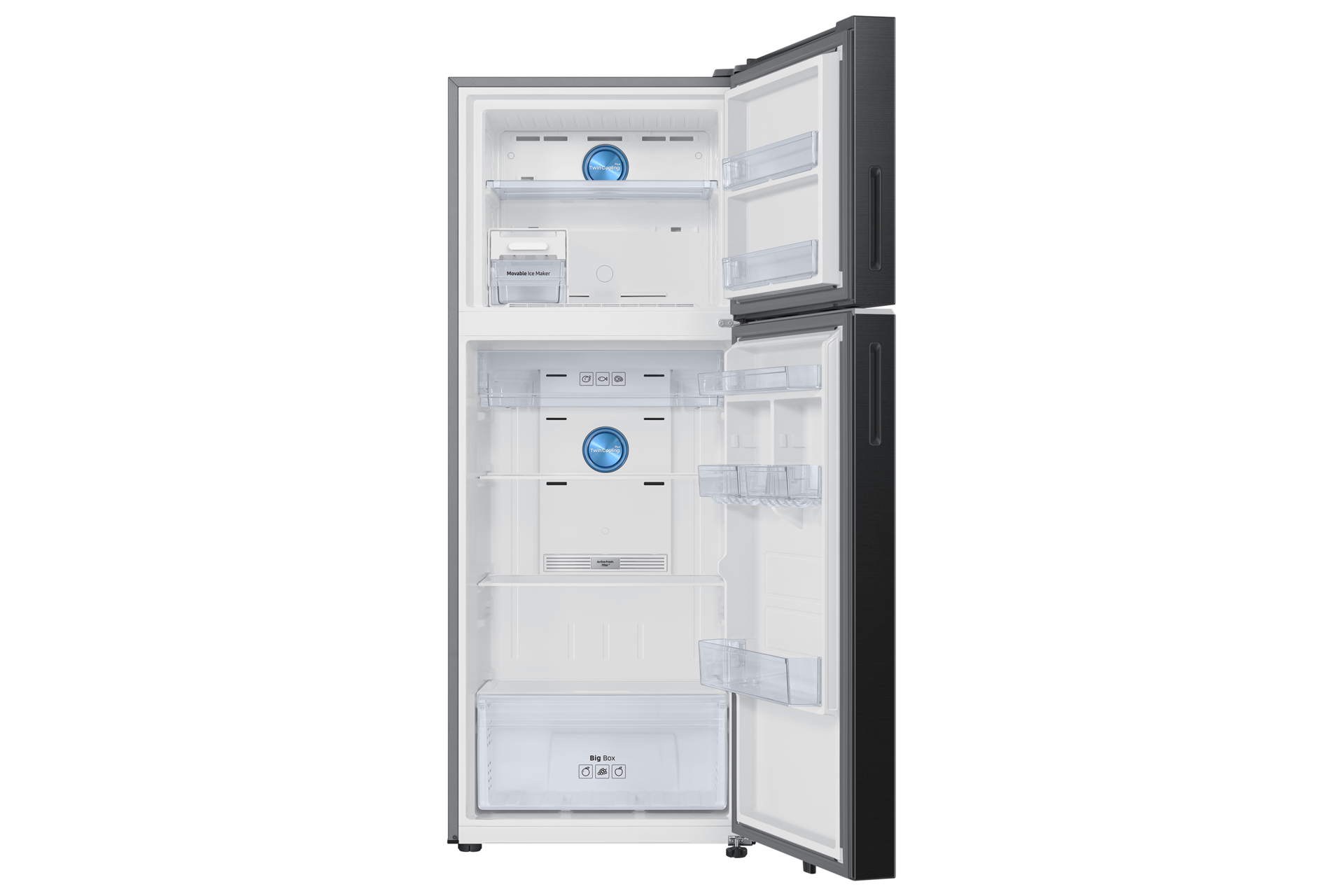 396 L Bespoke AI Double Door Refrigerator RT41HG6A42B1 Black DOI