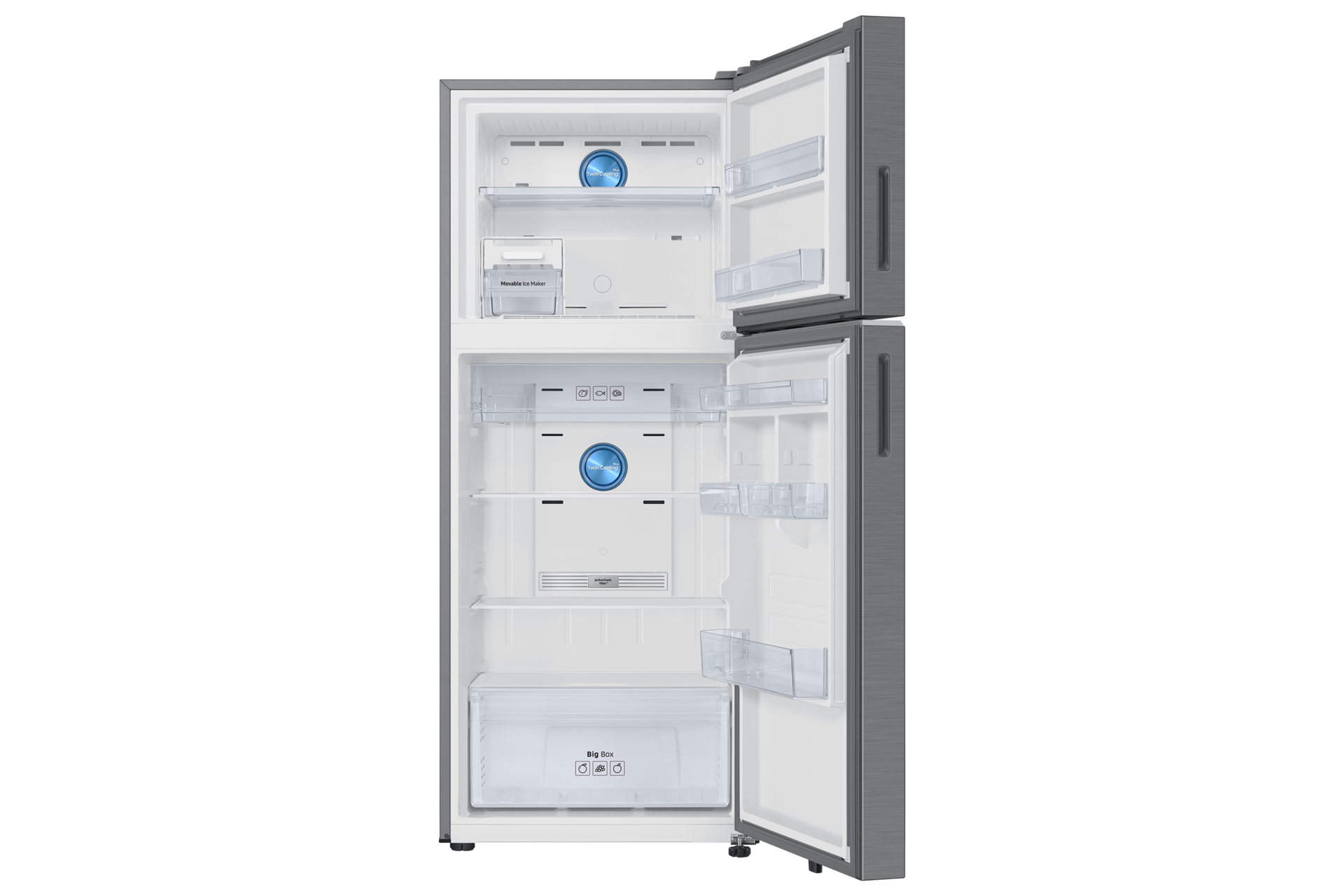 396 L Bespoke AI Double Door Refrigerator RT41HG6A42SL EZ Clean Steel
