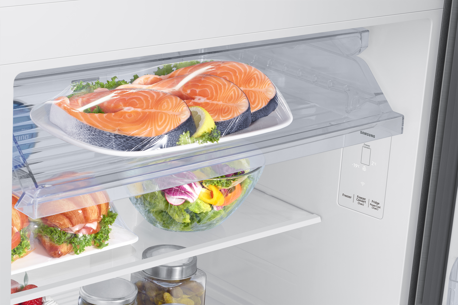 396 L Bespoke AI Double Door Refrigerator RT41HG6A42SL EZ Clean Steel