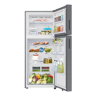 396 L Bespoke AI Double Door Refrigerator RT41HG6A42SL EZ Clean Steel