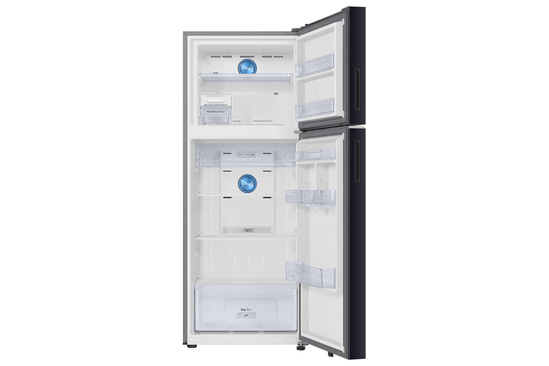RT45HB6A42 RT6300DH Top Mount Freezer with  Twin Cooling Plus Front-Open Black 