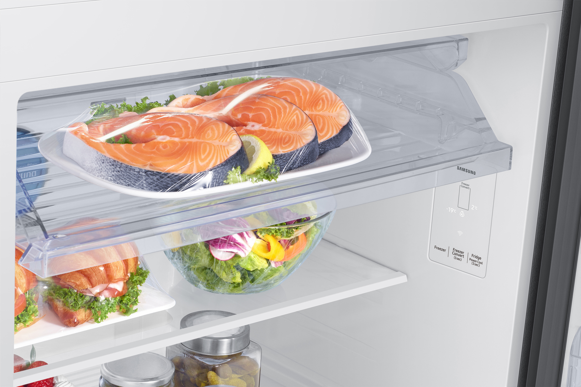 RT45HB6A42 RT6300DH Top Mount Freezer with  Twin Cooling Plus Detail-Freshroom Black 