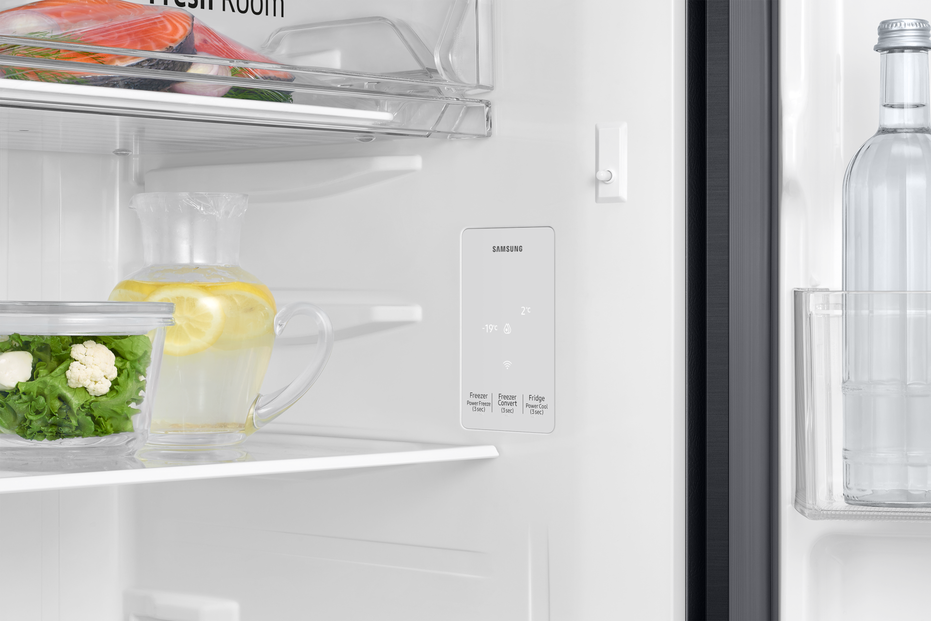 RT80H28U2F Double Door Refrigerator with Bespoke AI Detail-Display Black 