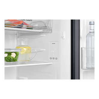 RT80H28U2F Double Door Refrigerator with Bespoke AI Detail-Display Black 