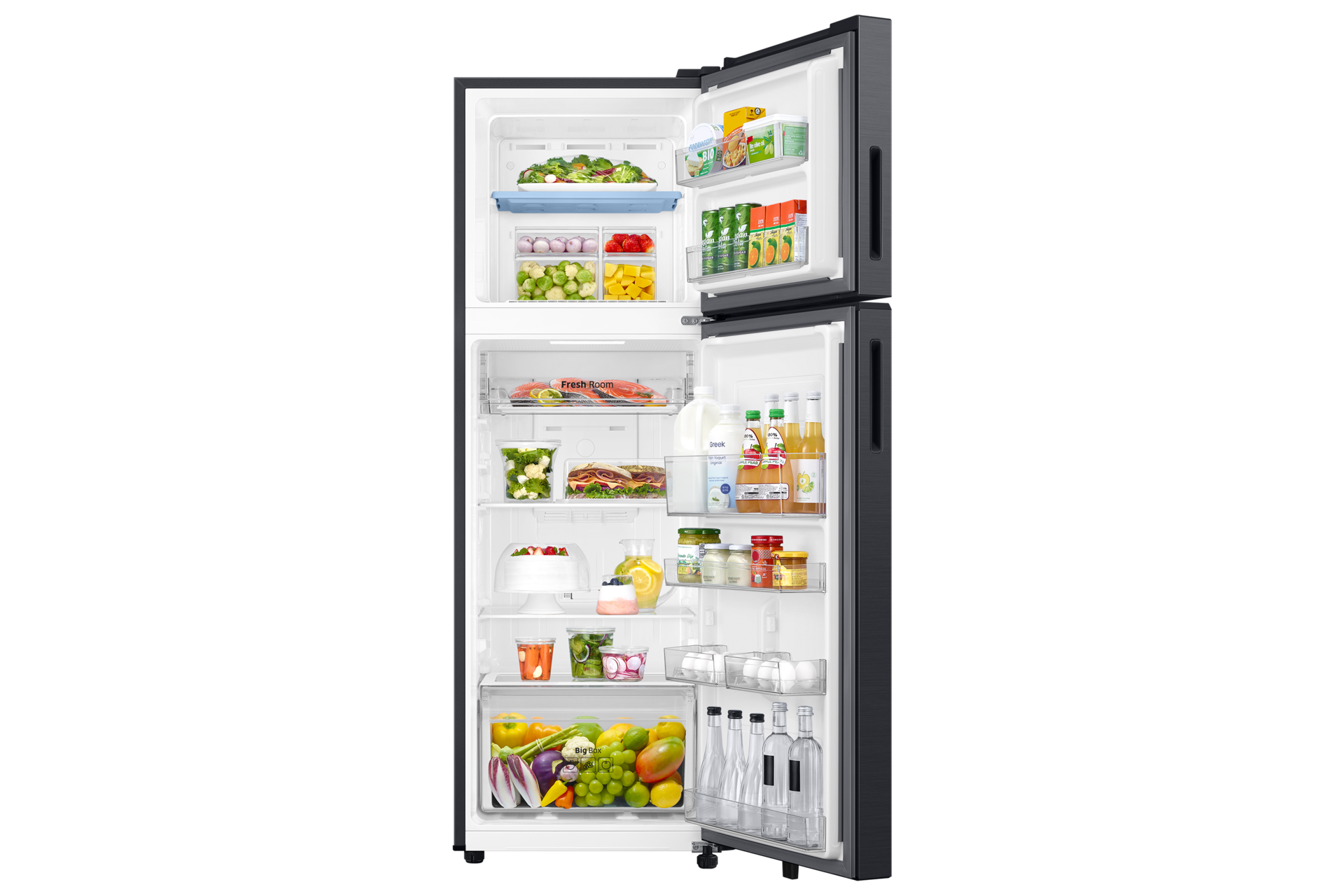 RT80H30U3 Top Mounted Freezer Refigerator AI Energy Mode 256L Front-Open-With-Food2 Black 