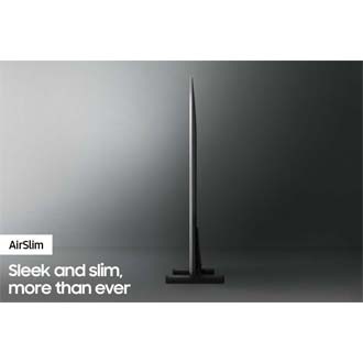 Profile view of Crystal UHD TV AU8000 shows ultra slim design of Crystal UHD TV AirSlim