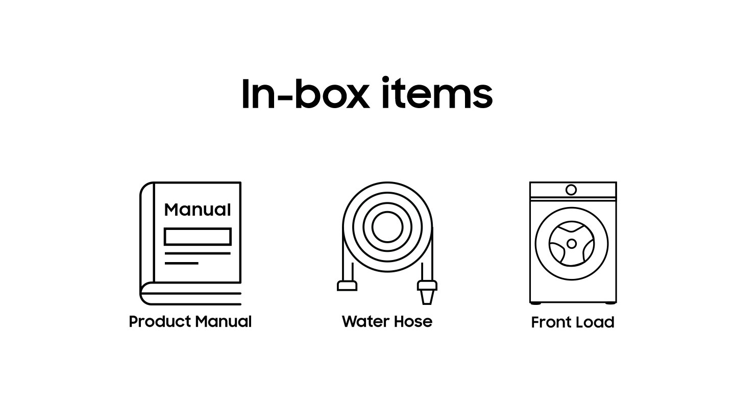 12 kg/7 kg Front Load Washer Dryer Combo, AI Wash, WD12FB8B94GB Black