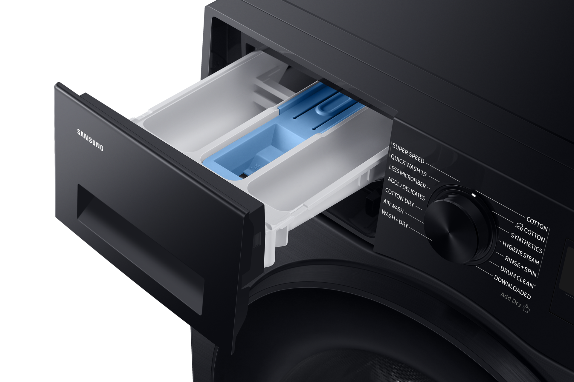 WD12FG5B3 Bespoke AI Laundry (Combo) with AI Ecobubble™ and AI Energy Mode Detail Black 