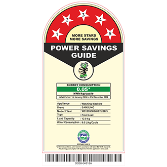 12.0 kg Front Load Washer Dryer Combo, Superspeed, WD12FG5B34BB Black